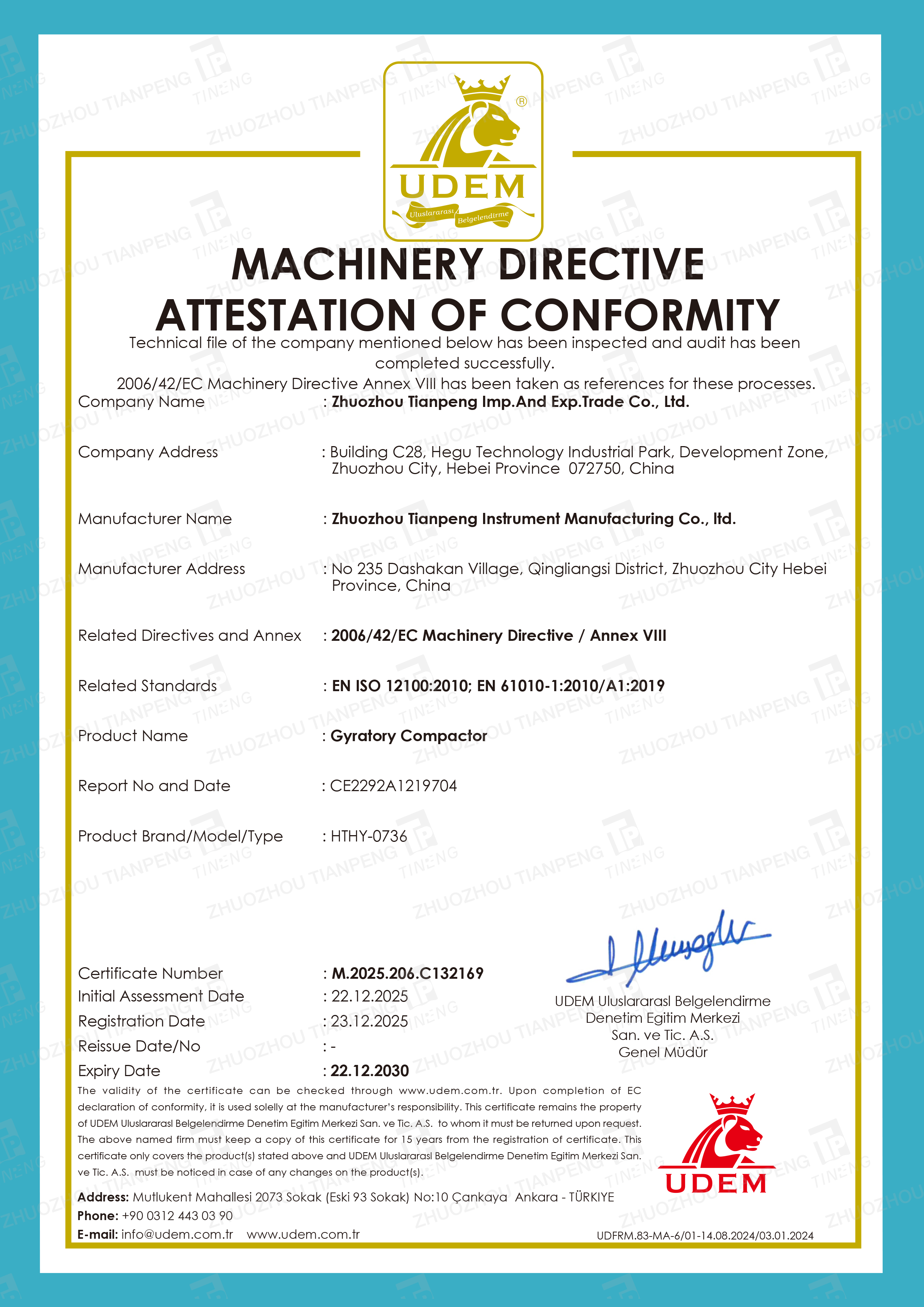 CE  certificate