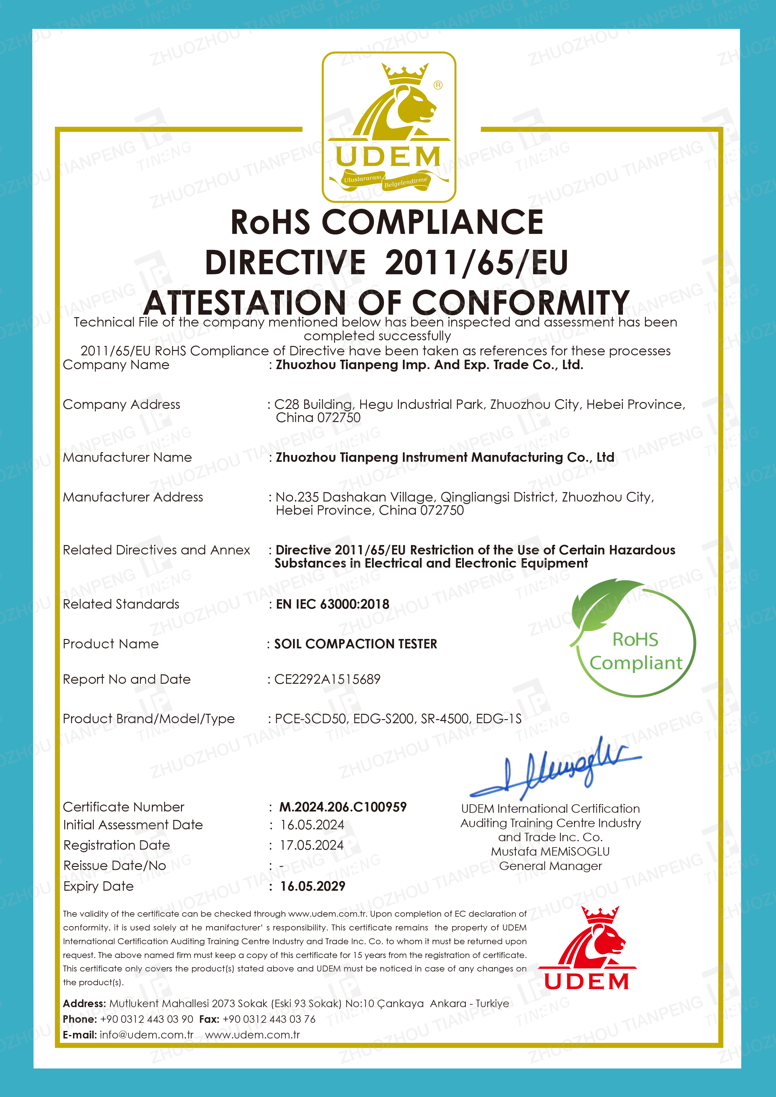 CE  certificate
