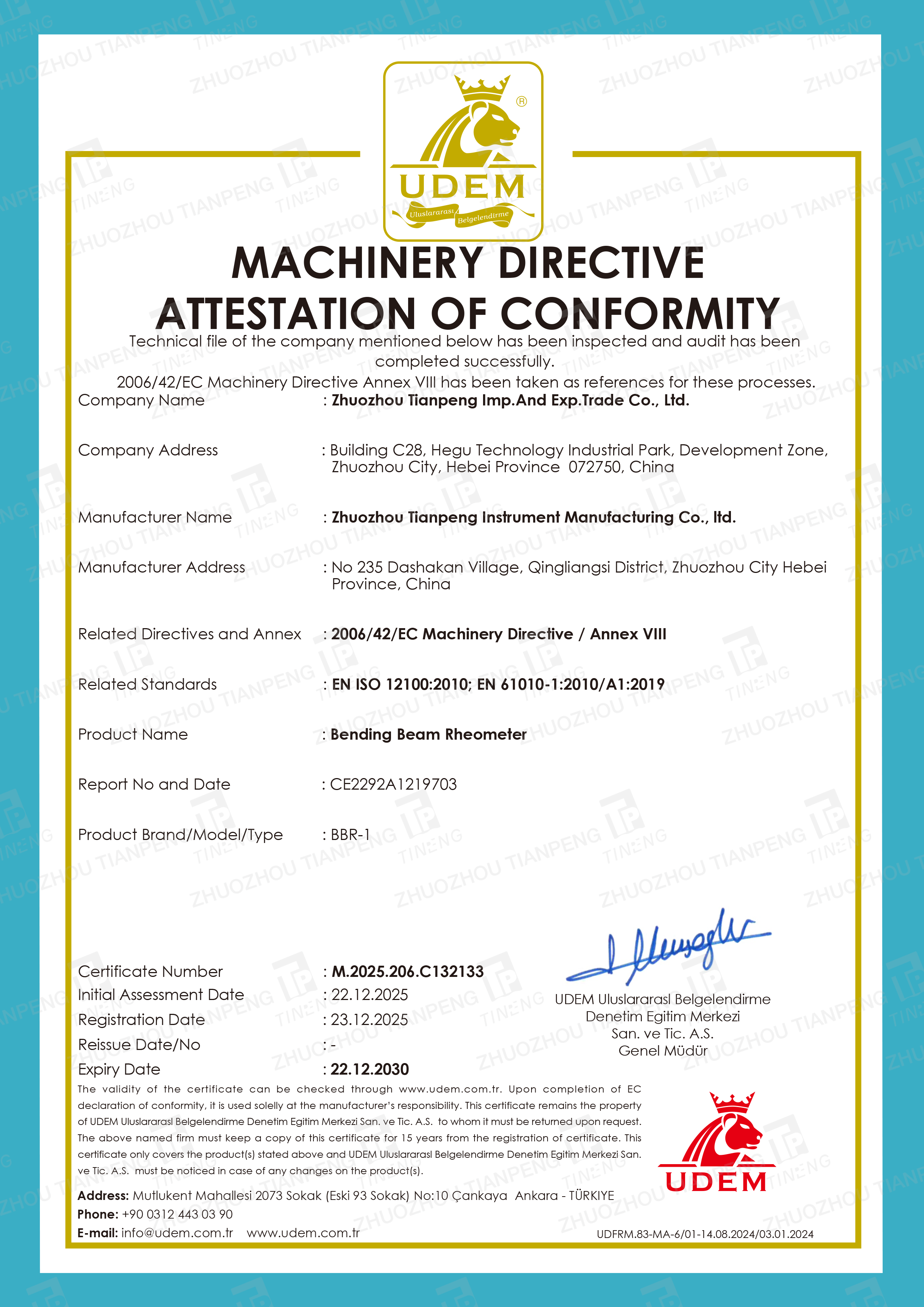 CE  certificate
