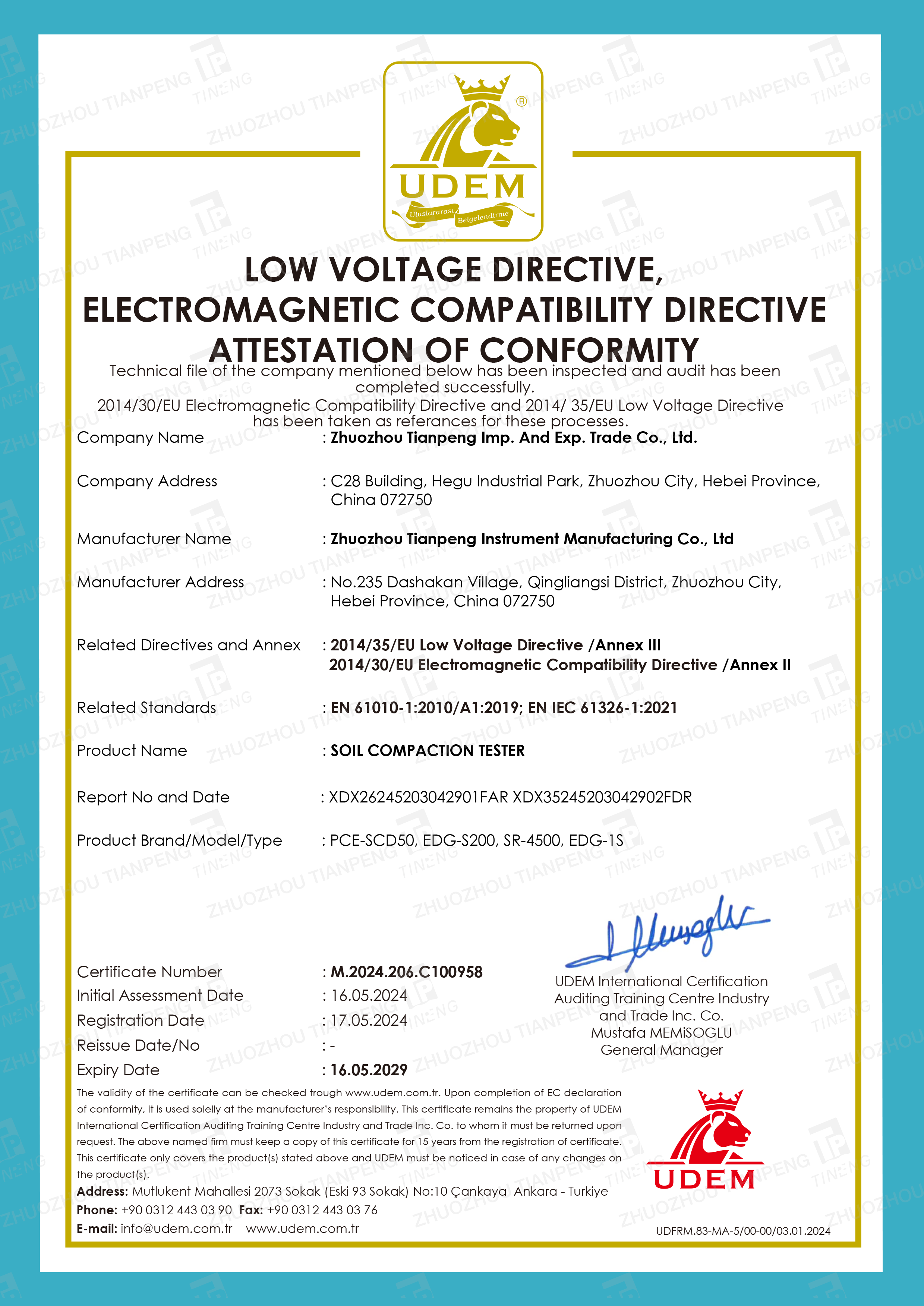 CE  certificate
